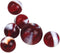 Haan kleintje knikkers 21x stuks - buitenspeelgoed - knikkeren - rood mix - glas