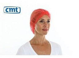 Haarnetje wokkel non-woven rood 100 stuks