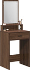 vidaXL - Make-uptafel - met - lades - in - bruin - eiken - 50x41x140 - cm