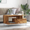 vidaXL - Salontafel - 90x49x45 - cm - bewerkt - hout - oud - houtkleurig
