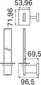 Haceka Edge reserverolhouder 7,2x9,7x34,9cm grafiet