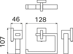 Haceka Edge Toiletrolhouder chroom