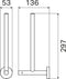 Haceka Kosmos Reserverolhouder 3 rollen mat chroom