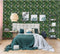 DUTCH WALLCOVERINGS Behang Eden zwart en donkergroen