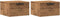 vidaXL - Nachtkastjes - 2 - st - wandgemonteerd - 34x30x20 - cm - artisanaal - eiken