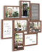 HAES DECO - Houten Multi Fotolijst / Galerie Stockholm donkerbruin voor 8 foto's 10x15 (formaat 44 x 44 cm) - MP150