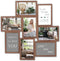 HAES DECO - Houten Multi Fotolijst / Galerie Stockholm donkerbruin voor 8 foto's 10x15 (formaat 44 x 44 cm) - MP150