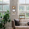 HAES DECO - Houten Multi Fotolijst Nancy in de vintage kleuren bruin, grijs en wit voor 3 foto's 10x15 (formaat 19 x 61 cm) - MP132
