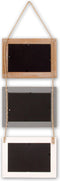 HAES DECO - Houten Multi Fotolijst Nancy in de vintage kleuren bruin, grijs en wit voor 3 foto's 10x15 (formaat 19 x 61 cm) - MP132