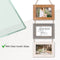 HAES DECO - Houten Multi Fotolijst Nancy in de vintage kleuren bruin, grijs en wit voor 3 foto's 10x15 (formaat 19 x 61 cm) - MP132