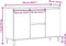 vidaXL - Dressoir - 104x35x70 - cm - bewerkt - hout - artisanaal - eikenkleurig