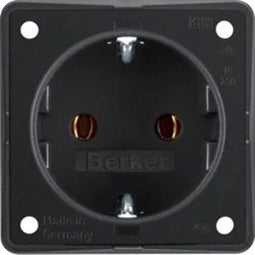 Hager Berker Integro Wandstopcontact (WCD schakelmateriaal) - 947782503 - E2FKC