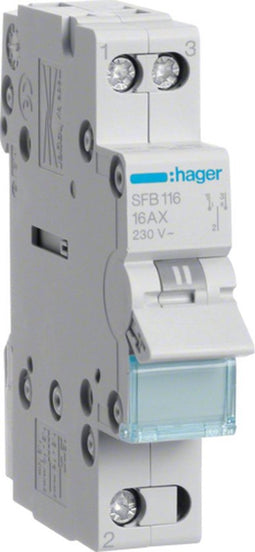 Hager SFB116 Groepenschakelaar Grijs 16 A 230 V