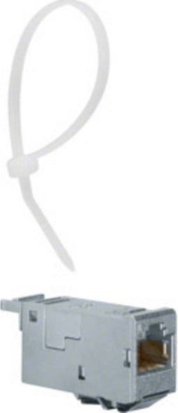 Hager VU603NWH RJ45-inbouwmodule E-Dat CAT 6A
