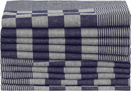 vidaXL - Keukendoeken - 50 - st - 50x70 - cm - katoen - blauw - en - wit