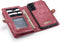 Caseme - Vintage 2 in 1 portemonnee hoes - Geschikt voor Samsung Galaxy S22 Plus / S22+ - Rood