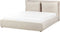 BAJONNA - Bed met opbergruimte - Lichtbeige - 160 x 200 cm - Polyester