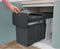 Hailo 0310-300 EcoLine Design Trio L Inbouwafvalemmer 3x10L Met 3 Compartimenten Zwart