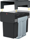 Hailo 0310-300 EcoLine Design Trio L Inbouwafvalemmer 3x10L Met 3 Compartimenten Zwart