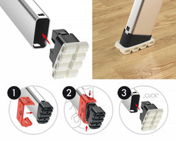 Hailo 9947-001 EasyClix Living L Verwisselbare Voet