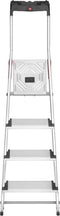 Hailo L80 huishoudtrap - 4 treden - Aluminium