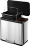 Hailo Öko Duo Plus L Prullenbak - 17L + 9L - Zilver
