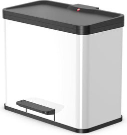 Hailo Oko Duo Plus Prullenbak - 17+9 l - Wit