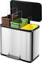 Hailo Öko Trio Plus Prullenbak - 3 x 9L - Zilver