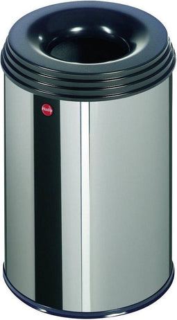 Hailo ProfiLine Safe M Prullenbak - 14L - RVS/Zwart