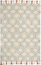 HAJIPUR - Laagpolig vloerkleed - Beige - 140 x 200 cm - Katoen