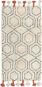HAJIPUR - Laagpolig vloerkleed - Beige - 80 x 150 cm - Katoen