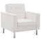 vidaXL Fauteuil kunstleer wit