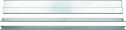 HAK Licht metalen trapezoidale profiel met plastic eindkappen, Profiel cross-section: 27 x 112 mm 150cm