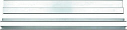 HAK Licht metalen trapezoidale profiel met plastic eindkappen, Profiel cross-section: 27 x 112 mm 100cm
