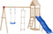 vidaXL Schommelzitje met touwladder polyetheen blauw