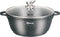 Hakal premium Pannenset - Kookpannen Braadpan Inductie 6-delig - Anti-aanbaklaag - koudgrepen Ø 20, 24 & 28 cm - Zwart dots