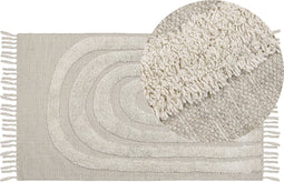 HAKKARI - Vloerkleed - Beige - 80 x 150 cm - Katoen