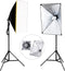 HAKUTATZ® Professionele Fotostudio Set - Achtergrond Lampstatief x4 - Softbox Set x2 - Achtergrondsysteem x2m - 5-in-1 Reflectorset - Inclusief Draagtas