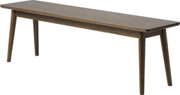 Halbankje Donkerbruin - Eikenhout - 150x35x45cm - Zithoogte 45cm