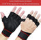 Half Finger Lederen Gewatteerde Gym Workout Handschoenen met Pols Wrap, Extra Grip Non Slip Geventileerde Gewichtheffen Handschoenen voor Pull Ups, Training, Rolschaatsen