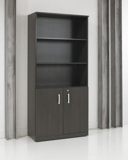 Half open houten archiefkast Chief 200x90x42 Donker Eiken