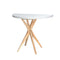 Half ronde tafel Jubi uitschuifbaar, essenhout, wit