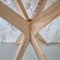 Half ronde tafel Jubi uitschuifbaar, essenhout, wit