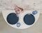 Half ronde tafel Jubi uitschuifbaar, essenhout, wit