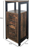 Halkastje Stoer industrieel - hal tafeltje - vintage bruin zwart metaal - 78 cm hoog