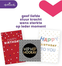 Hallmark navulset wenskaarten | verjaardag (Engels) | pak van 6 stuks