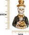 Halloween Doodskop Decoratiebeeld met Verlichting - Magnesium - H:60cm - Horror - Pompoen - Geschikt voor binnen/buiten - Doodshoofd - Standbeeld