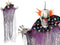 Halloween/horror thema hang decoratie horror clown - met LED licht - enge/griezelige pop - 120 cm