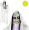 Halloween/horror thema hang decoratie pop geest/spook - met LED licht - enge/griezelige pop - 100 cm