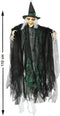 Halloween/horror thema hang decoratie pop heks - met LED licht - enge/griezelige pop - 110 cm